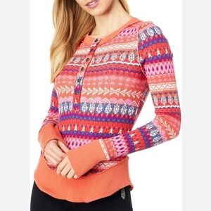 Free People Rally Layer Print Multicolor Patterned Top